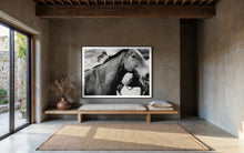 Load image into Gallery viewer, Chic room design showcasing 'Stammering Stallion' Horse Wall Art by Addison Jones Studio, complemented by minimalist decor and natural lighting for a serene ambiance.