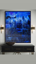 Load image into Gallery viewer, Contemporary blue painting, Unlocked in the Spirit