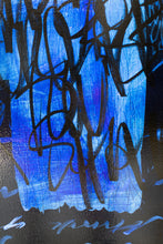 Load image into Gallery viewer, Leveling up Blue grafitti painting