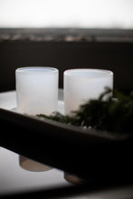 Load image into Gallery viewer, Hand Blown Artisan Glasses-Winter White Set of 2