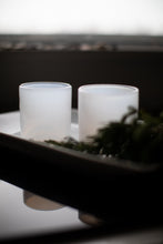 Load image into Gallery viewer, Hand Blown Artisan Glasses-Winter White Set of 4