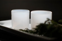 Load image into Gallery viewer, Hand Blown Artisan Glasses-Winter White Set of 2