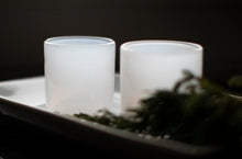 Load image into Gallery viewer, Hand Blown Artisan Glasses-Winter White Set of 4