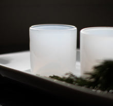Load image into Gallery viewer, Hand Blown Artisan Glasses-Winter White Set of 6