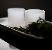 Load image into Gallery viewer, Hand Blown Artisan Glasses-Winter White Set of 4