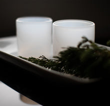 Load image into Gallery viewer, Hand Blown Artisan Glasses-Winter White Set of 6