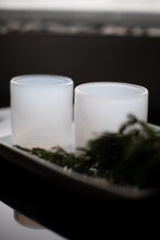 Load image into Gallery viewer, Hand Blown Artisan Glasses-Winter White Set of 4
