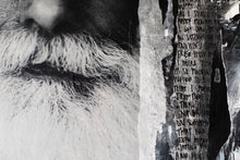 Load image into Gallery viewer, A close-up image of an artistic portrayal of an elderly man, demonstrating textured layers. This artwork, titled 'Lost on the Range' by Addison Jones Studio, showcases themes of street art and western art and is available for sale.