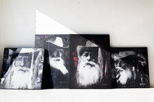 Load image into Gallery viewer, An intriguing close-up of an older man's face, showcasing emotive details and layered design. Created by Addison Jones Studio, this artwork titled 'Lost on the Range' represents street art and western art, available for sale.