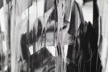 Load image into Gallery viewer, Another close-up view of the 'WHO' graffiti art . The image captures intricate black strokes blending on a white canvas, highlighting the unique style of graffiti art for sale.