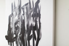 Load image into Gallery viewer, Side perspective of the graffiti art titled 'WHO' by Addison Jones Studio, showcasing the texture and layered brush strokes, a perfect example of graffiti art for sale.