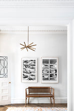 Load image into Gallery viewer, Beach Art: Surf School - A stylish hallway featuring two framed black-and-white surfboard images, perfectly complementing a minimalist aesthetic.