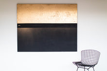 Load image into Gallery viewer, Another angle of Contemporary Art-Abundance 904, illustrating its dramatic gold and black design that fits within the modern gold contemporary art genre.