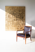 Load image into Gallery viewer, Contemporary Art-So Much To Say
"So Much To Say” is a piece of contemporary art inspired by graffiti featuring Jones' unique text previously featured in her portrait art collection. Addison previously utilized text to create texture and depth in her portraits. After realizing the impact of her text, she decided to feature them singularly in a new collection titled ALL CAPS. This painting is all done using gold leaf and hand etching into it. This is a hand-signed piece with a certificate of authenticity.