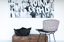 Load image into Gallery viewer, A beautifully arranged setup featuring ‘Graffiti Art-With all I have,’ exemplifying modern text art and graffiti art. The original 60x48x1.5 painting in black and white serves as a striking centerpiece, ideal for any art enthusiast's collection. 2021, black and white painting.