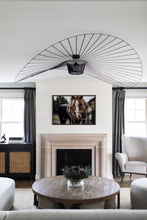 Load image into Gallery viewer, Elegant living room featuring art of a brown horse mounted on the wall, adding sophistication and warmth to the decor; a captivating display of horse pictures in an inviting space.