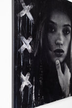 Load image into Gallery viewer, Impressive black and white artwork featuring a woman's profile, demonstrating elements characteristic of Modern Art street art.