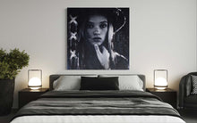 Load image into Gallery viewer, Close-up detail of brushwork and artistic notes on a canvas, accentuating the creative process behind Modern Art street art.