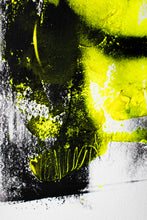 Load image into Gallery viewer, Detailed section of a Pop Art piece highlighting the use of yellow and black textures, representing modern art techniques by Addison Jones.