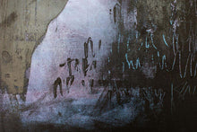 Load image into Gallery viewer, A close-up image showcasing the exquisite texture and detail of the layered street art 'Staring Into the Blue,' reflecting its contemporary artistic style.