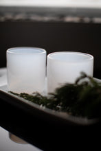 Load image into Gallery viewer, Hand Blown Artisan Glasses-Winter White Set of 4
