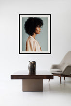 Load image into Gallery viewer, Framed Wall Art-Look to the Left

&quot;Look to the Left&quot; is a piece of modern portrait photography of a profile that was shot in-studio with one of a set of twins. This framed wall art is a limited edition, hand-signed piece with a certificate of authenticity.                                                                                       

E D I T I O N:
1/5
