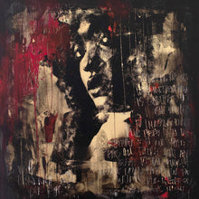Load image into Gallery viewer, Street Art-Playing with Trash Polka

“Playing With Trash Polka” is street art that features original portrait photography. It features strong blacks and reds with gold leaf on canvas. This is a hand-signed piece with a certificate of authenticity.
